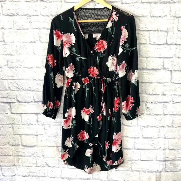 Band of Gypsies | Dresses | Band Of Gypsies Black Floral High Low Wrap Dress Womens Size Medium Long Sleeve | Poshmark Band of Gypsies | Dresses | Band Of Gypsies Black Floral High Low Wrap Dress Womens Size Medium Long Sleeve | Poshmark